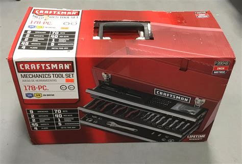 178-piece craftsman mechanics tool set with metal hand box|Amazon.com: Craftsman Tool Box Set.